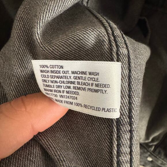 Wild Fable Cotton Button Up Long Sleeve Denim Jacket US Women's L - Picture 3 of 5